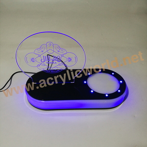 Présentoir LED en acrylique avec couleur et logo personnalisés, support de bouteille de vin écologique pour publicité, idéal pour spiritueux/liqueurs - Product Image 2
