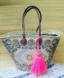 Sac de paille en acier inoxydable, panier de supermarché français - Product Image 1