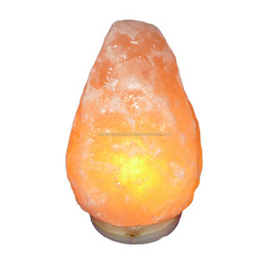 Lampe à sel de l'Himalaya de 9 pouces en cristal naturel sculpté à la main poli dans le style Feng Shui par Sian Enterprises - Product Image 3