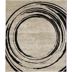 Ensemble de tapis d'intérieur en soie végétale 100% de conception moderne contemporaine, tapis à poils longs personnalisable - Product Image 2