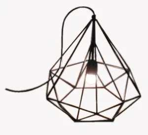 Colgante de alambre metálico hexagonal, luz de fábrica, aprobado por smetta