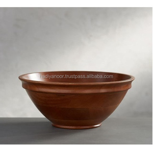 Saladier en bois naturel bol en bois personnalisé et naturel poli avec un bol en bois de la meilleure qualité pour une utilisation à table - Product Image 6