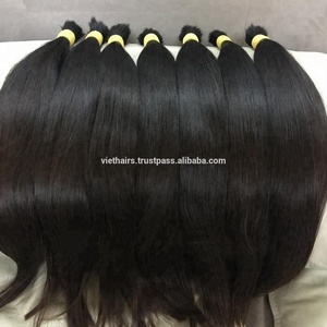Soyeux Droite Vietnam Remy Extensions de Cheveux Longs Cheveux Humains Naturels En Vrac - Product Image 3