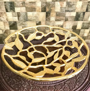 Vaisselle plaquée or fantaisie bol décor à la maison pièce centrale pour la décoration de la maison et accessoires de table bol en métal - Product Image 3