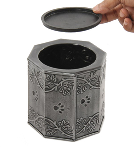 IRON PET CREMATION <b>URN</b> BRASS ANTIQUE PET <b>URN</b> BARREL <b>ASHES</b> <b>URN</b> <b>FOR</b> PET DESIGNER PET <b>URN</b> PAW ENGRAVED PET <b>URN</b> <b>DOG</b> PET <b>URN</b> - Product Image 4