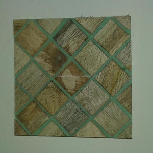 Sous-verre incrusté en bois et os artisanat de forme carrée de qualité supérieure avec motif de fleurs à bas prix personnalisé - Product Image 4