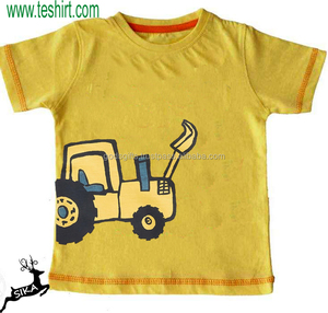 T-shirt à col rond à la mode pour enfants personnalisé par le fabricant OEM en coton de bambou vente en gros de grande taille bon marché pour les garçons - Product Image 2