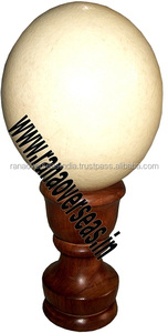 Elegantes Soportes de Exhibición para Huevos de Avestruz de Madera Pulida y Metal, Perfectos para Decoración de Hogar de Lujo y Estilo Interior - Product Image 2