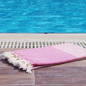 Kasikci คอลเลกชันคลาสสิกผ้าขนหนูผ้าฝ้ายตุรกีแห้งเร็วสำหรับอาบน้ำและห้องออกกำลังกาย-มีให้เลือกในสไตล์ชายหาดสีชมพู - Product Image 2