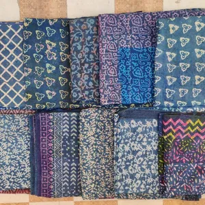 Hint el yapımı doğal el bloğu baskılı pamuk jaibaskılı kumaş lüks yaz aşınma kumaş