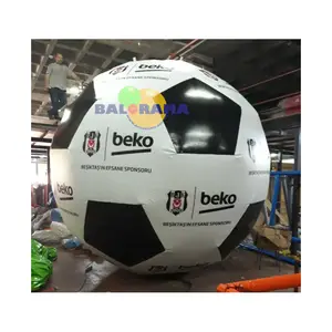 Aufblasbarer Fußball Werbe ballon 4mt Baldachin Festzelt Pavillon Aufblasbarer Zelt druck Outdoor Werbe veranstaltung Sport