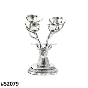 Portavelas de metal Mesa decorativa Portavelas de Reno Decoración de vacaciones Decoración del hogar - Product Image 5