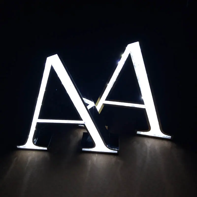 3D Advertising trim stainless steel crystal diamond led channel letter