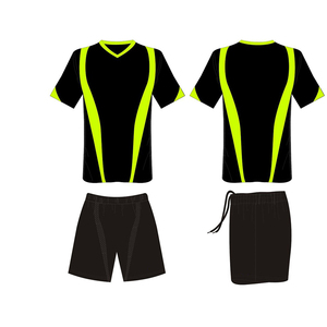 Uniforme de fútbol para hombres y mujeres, 100% de poliéster uniforme de fútbol, Color personalizado, cuello en V, Media manga, con logotipo personalizado, venta al por mayor - Product Image 6