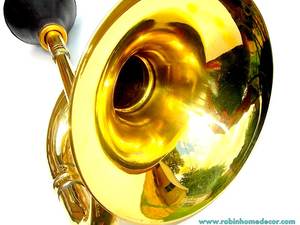 แตรทองเหลืองวินเทจขนาด 16 นิ้ว รุ่นหรูหรา พร้อมเสียงโทน BB  แตรเคลือบทอง 16 นิ้ว - Product Image 3