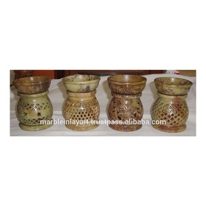 Quemador de Lámpara Artesanal de Aceite Aromático de Piedra Jabonosa Natural - Product Image 1