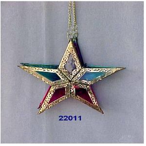 Estrella decorativa de latón y cristal colgante Tealight moderno Nuevo diseño Decoración elegante estándar elegante linterna - Product Image 1