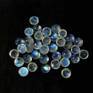 Piedra lunar de arcoíris Natural de 6mm, parte posterior plana redonda, cabujones semipreciosos sueltos calibrados, fabricante de piedras preciosas en línea en la fábrica - Product Image 1