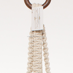 Vintage Macramé Cintre De Plante Pot De Fleur Jardin Support Jambes Corde Suspendue - Product Image 1