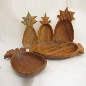 สับปะรดรูปร่างไม้ชาม/ไม้ชามเสิร์ฟ/การออกแบบที่ไม่ซ้ำกันชามสลัด - Product Image 4