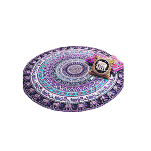 <b>Indian</b> Handmade Round Mandala Tapestry Printed Beach <b>Throw</b> or Mat - Product Image 1