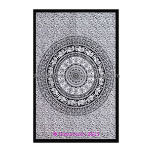 Manta colgante de pared Bohemia india, tapices, colcha de elefante impresa para decoración del hogar, tapiz de Mandala Hippie al por mayor - Product Image 1