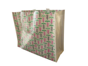 Elegante respetuoso con el medio ambiente PP tejido mango hombro cierre mediano bolsa de compras PMS Color hecho Vietnam diseño existente competitivo - Product Image 2