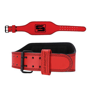 เข็มขัดหนังวัวแท้สำหรับออกกำลังกายเข็มขัดออกกำลังกายแบบยกน้ำหนักพิมพ์โลโก้ได้ตามต้องการ - Product Image 6