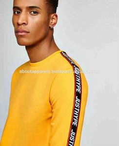 สเวตเชิ้ตระบายอากาศสำหรับผู้ชายเสื้อสเวตเชิ้ตพิมพ์ลายแบบกำหนดเองสีเหลืองผลิตตามสั่ง - Product Image 3