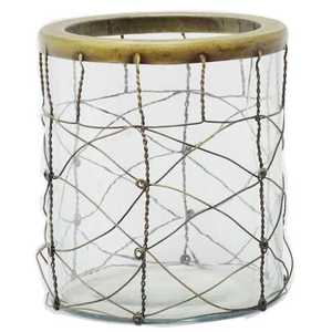 ใหม่บ้านตกแต่งคริสต์มาสออกประตูปอกระเจาเชือกการออกแบบใหม่เทียนโคมไฟแก้ว - Product Image 2