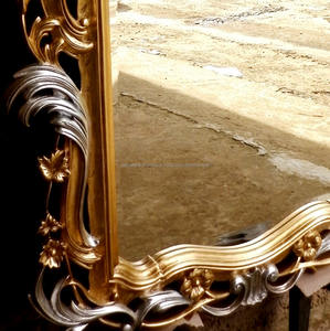 French Furniture Indonesia - Hand Carved Wood <b>Mirror</b> Antique Gold <b>Silver</b> Leaf French Furniture Style. - Product Image 5