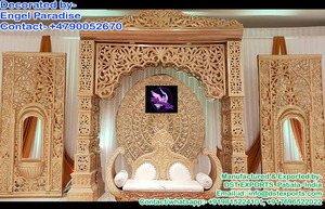 Paneles de fondo de escenario de boda glamurosa, Panel Rectangular, instalación de fibra, fabricante de decoración - Product Image 2