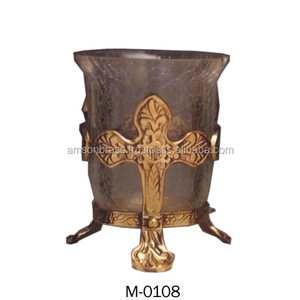 <b>Glass</b> Candle Holder Stand Best Selling <b>Glass</b> Candle <b>Jar</b> for Home Decor <b>Glass</b> Wax Candle Holder Handmade - Product Image 1