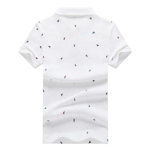 เสื้อยืดแขนสั้นสำหรับเสื้อโปโลผ้าคอตตอนพิมพ์ลายจุดแห้งเร็วสไตล์ลำลองพิมพ์ลายจุด100% ตามสั่ง - Product Image 3