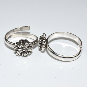 Anillo de Plata de Ley 925 con forma de flor, joyería de plata fina 925 con forma de flor - Product Image 4