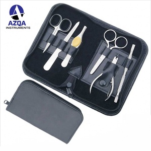 Kit profesional de 6 piezas de instrumentos de belleza para manicura y cuidado de cutículas con embalaje de cuero de primera calidad para aseo personal - Product Image 3