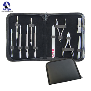 High Quality Pedicure and Manicure Tool Kit 11 Pcs Stainless Steel <b>Nail</b> Clippers Cuticle Grooming Set with Travel Case - Product Image 3
