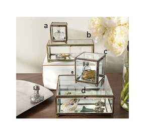 Nouvelle boîte en laiton de verre de conception avec le cadre en métal pour la décoration à la maison de stockage de bijoux - Product Image 1