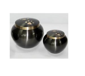 Designer Odyssey Urne de crémation en métal de style européen pour animaux de compagnie en laiton mat avec impression colorée pour les cendres Fournitures funéraires - Product Image 3