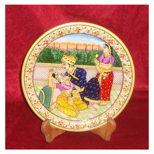 Beautiful Marble Gold Painted Home Decorative Plate - Product Image 1
