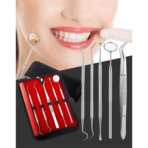 CE, Dental Equipments 6pcs Stainless Steel Dental Hygiene Tool Kit Tartar <b>Plaque</b> <b>Remover</b> Tooth TeethScaler - Product Image 4