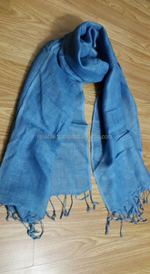 Estolas de bufanda de mujer de lino 100% para invierno y verano - Product Image 3