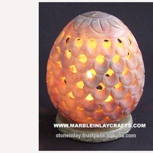 Handmade <b>Egg</b> Shape Soapstone Candle Holder In Oval Shape - Product Image 1