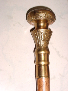 Canne de marche en bois avec poignée ovale et ronde en laiton, cannes de marche pour personnes âgées pour la randonnée - Product Image 2