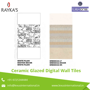 Finition brillante de haute qualité Carreaux muraux numériques en céramique émaillée de style classique moderne pour murs intérieurs de salle de bain d'appartement - Product Image 2