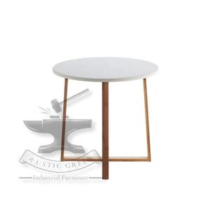 Industrial White <b>Painted</b> Top Side <b>Table</b> - Product Image 4