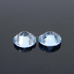 พลอยอะความารีนสีฟ้า1.70ชิ้นเจียระไนทรงกลม8มม. สำหรับทำเครื่องประดับ Gemstone-IG11190หลวม - Product Image 2