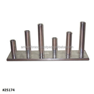 Supports de bougies en laiton massif quatre en un, grands supports de bougies à 5 piliers, support de bougies fait à la main - Product Image 4