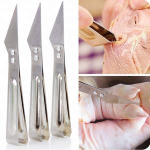 Pincettes en acier inoxydable pour épilation des poils de cochon, 1 pièce, pince à épiler, en os de poisson, de tanga - Product Image 5