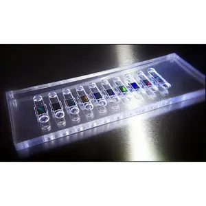 Fabrication de puces microfluidiques en acrylique, pièces rectangulaires plage, pièces